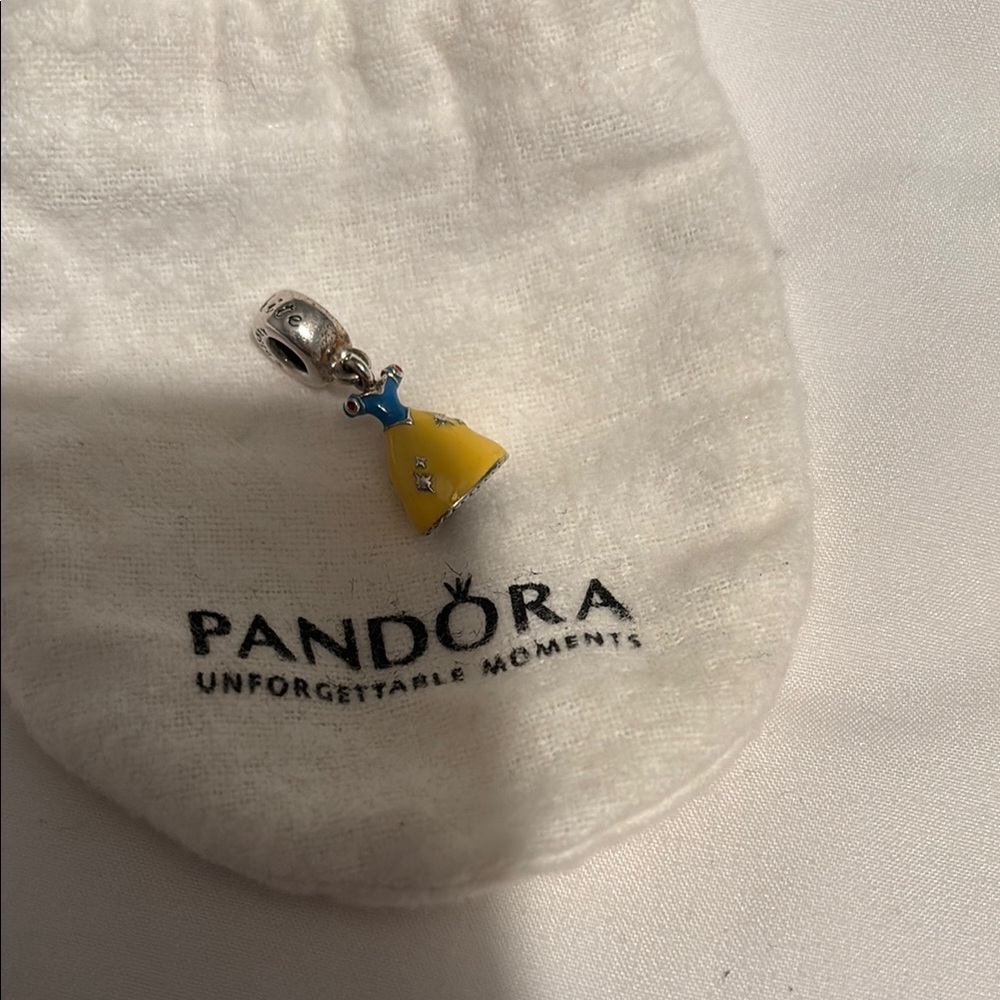 Pandora Yellow and Blue Dress Charm